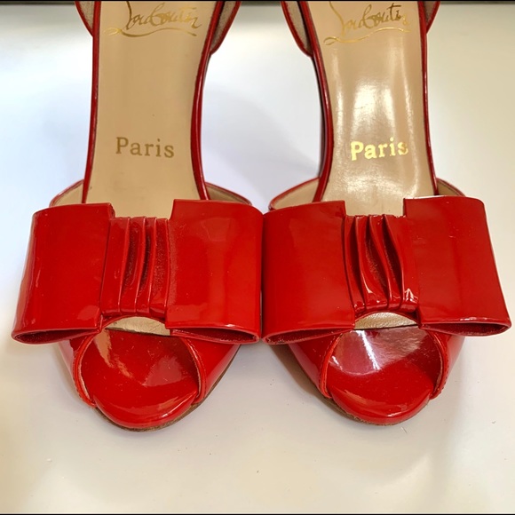 Christian Louboutin Red Patent Leather Heels - Picture 4 of 10